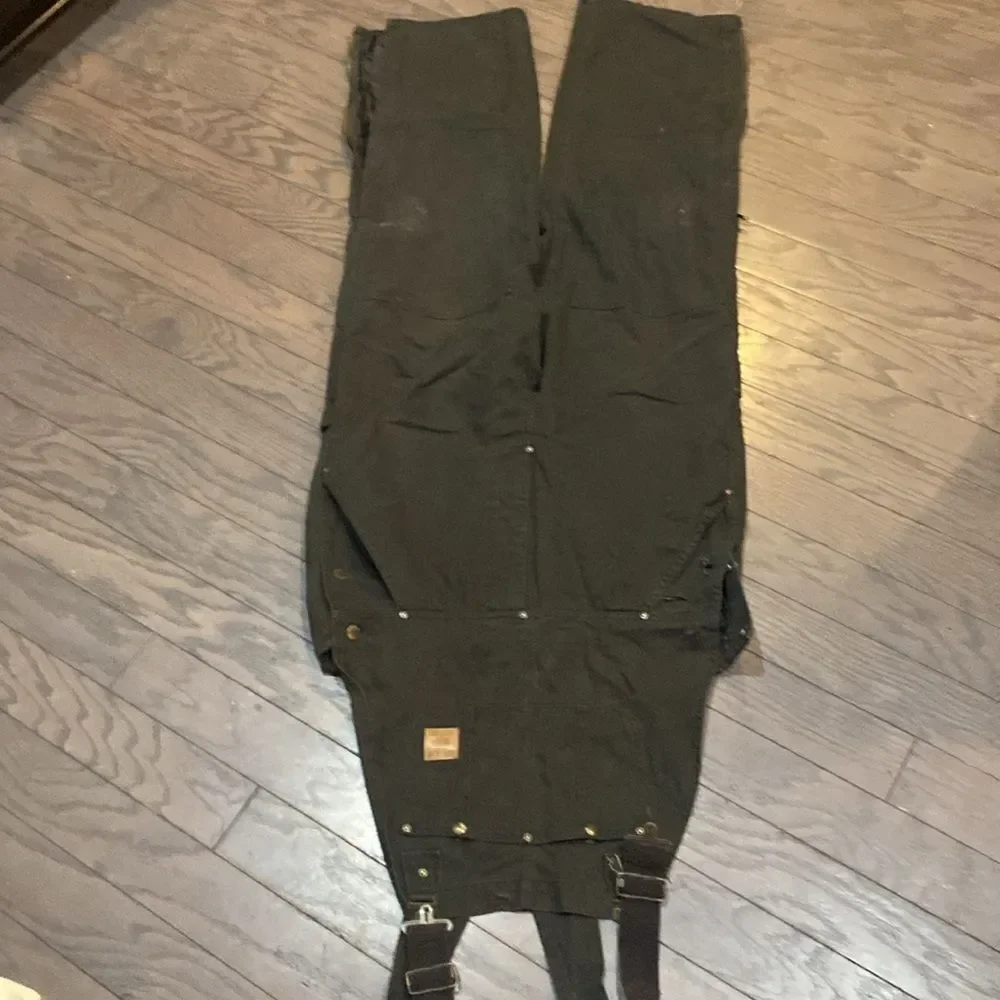 Bear workwear  winter Chocolate Brown carpenter Overalls Pants men Sz 38X30
